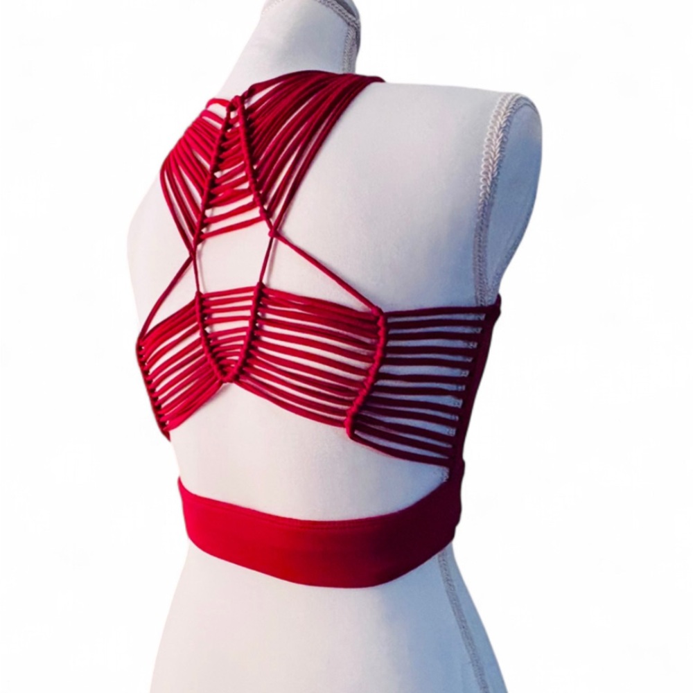 Carbon38 Vibrant Red Sports Bra - Picture 8 of 10